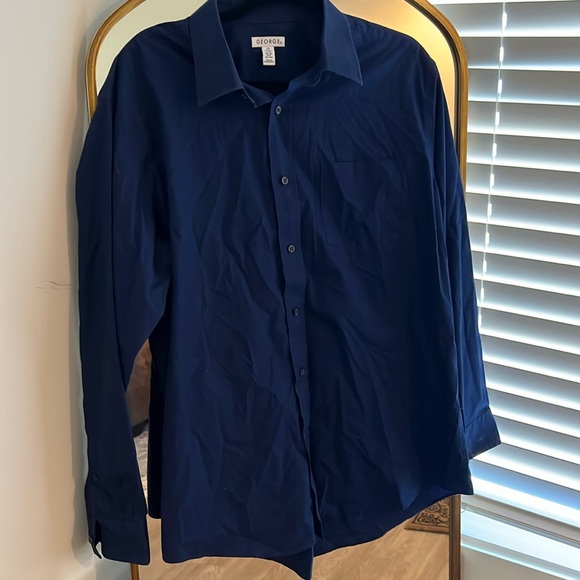 Shirts | Mens Navy Blue Dress Shirt | Poshmark